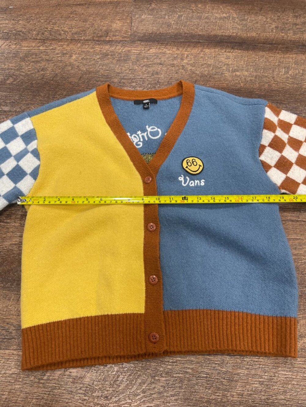 Vans Original Checkerboard Co. 66 Smiley Colorblock Cardigan Size S - Picture 9 of 9
